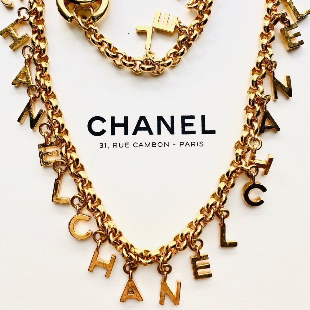 SOLD Chanel 1996 letter charm Necklace